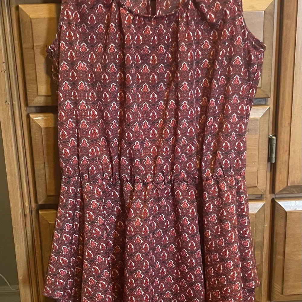 Bar III Red and Black Patterned Dress